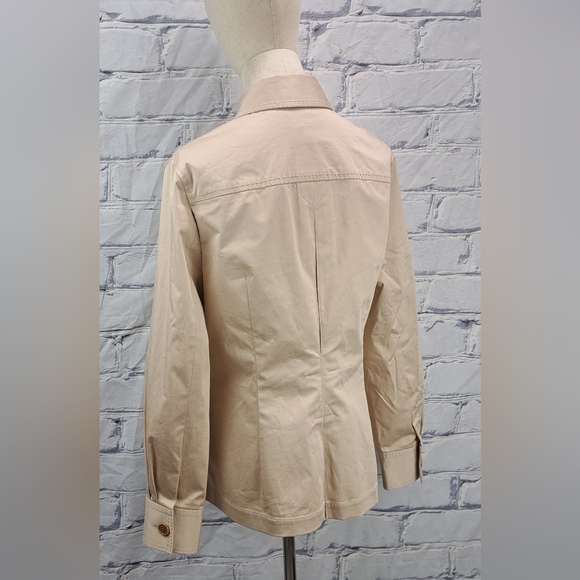 Brooks Brothers Women's Cargo Safari Jacket Stretch Cotton HQ Beige Size 10 US - Picture 8 of 12